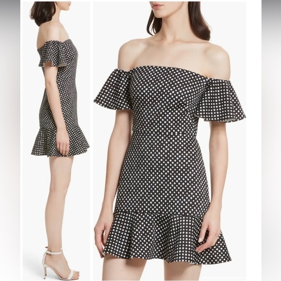 SALONI | Amelia Dress, Neoprene Polka Dot Size 2 ❤️ - Picture 9 of 15